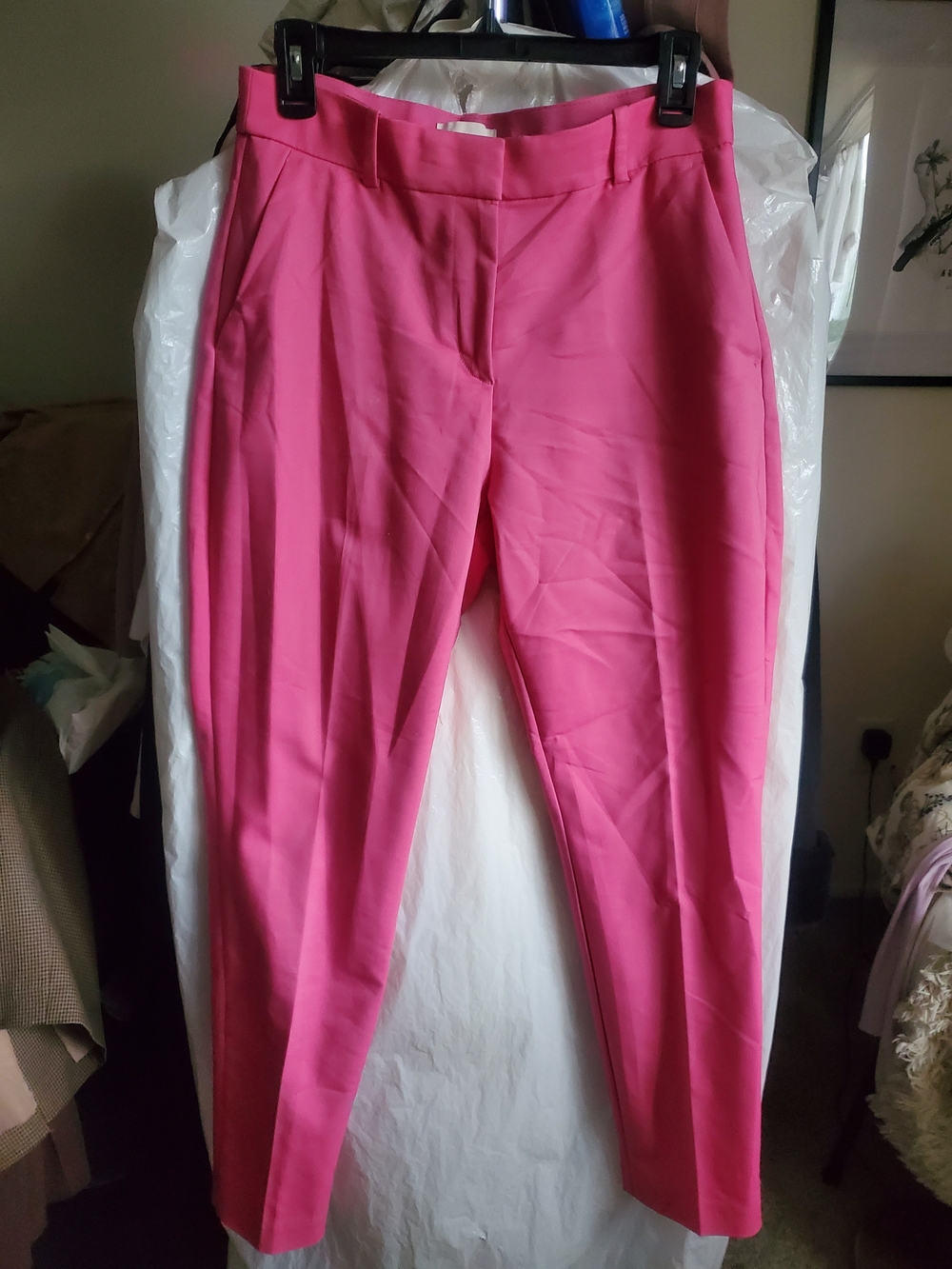 H&M Tailored High-Waist Pink Trousers for Women
